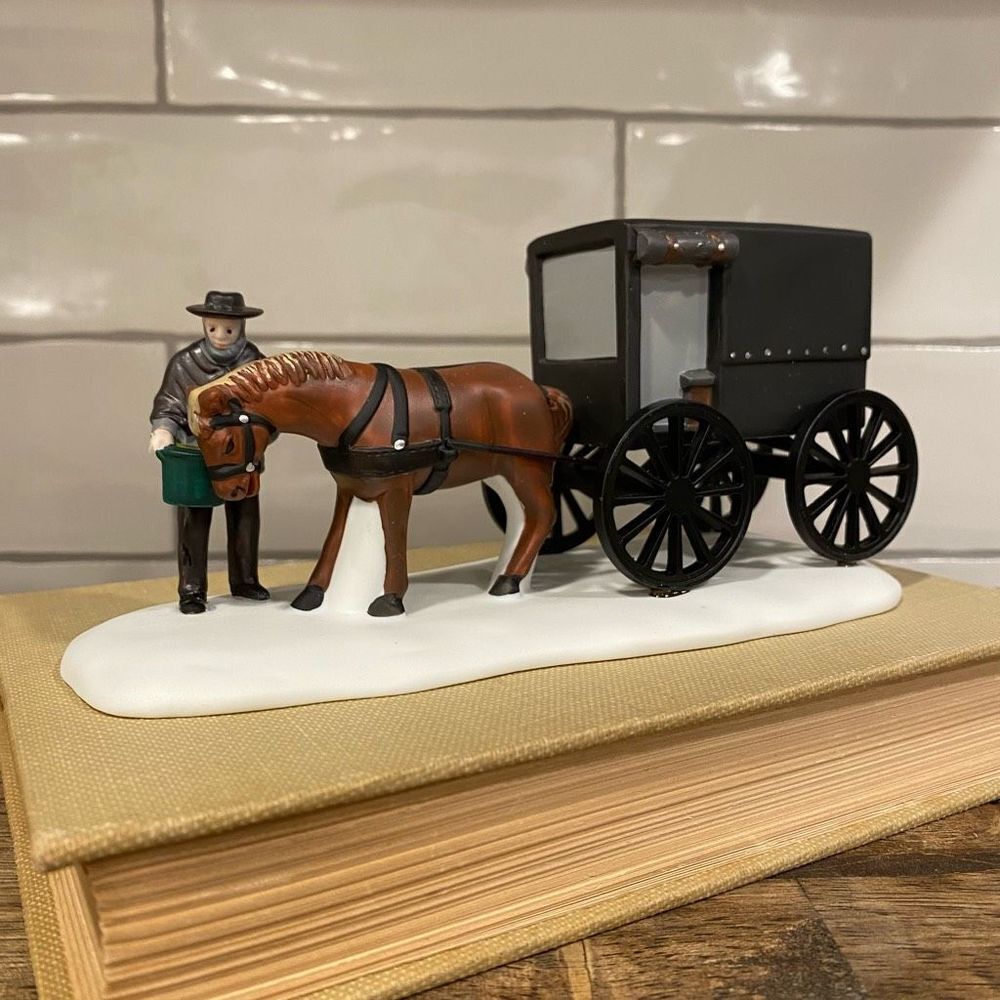 Department 56 Amish Buggy Horse Drawn Carriage Figurines Accessory #5949-8